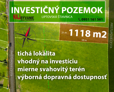 PREDAJ: POZEMOK, INVESTIČNÁ PRÍLEŽITOSŤ, LUDROVÁ